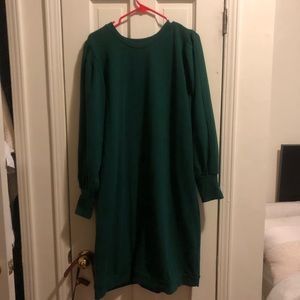 Eloquii Puff Sleeve Sweatshirt Dress